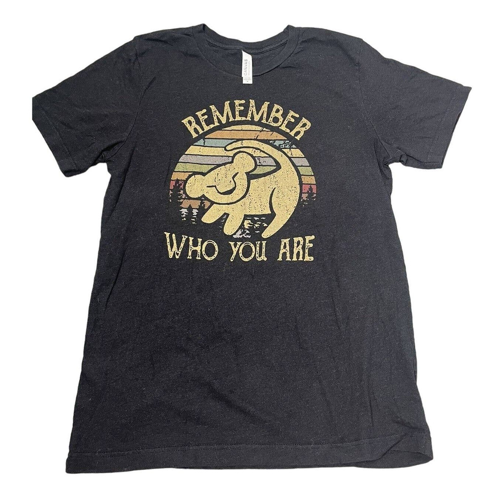 Canvas Size Medium Women’s Simba “Remember Who You Are” Shirt Lion King EUC